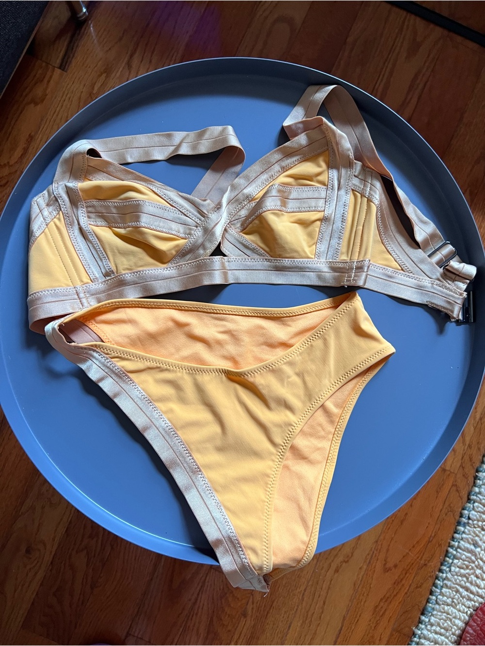 Women's swimsuit two pieces neon orange no tags was purchased at H&M XS/S